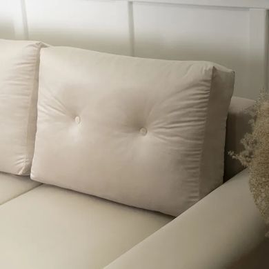 Кутовий диван лівий, оксамитовий MEBEL ELITE MATEO Velvet 248 см Бежевий Лівий фотографія