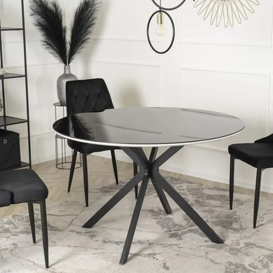 Стіл круглий MEBEL ELITE ALLEN 120 см Чорний фотографія