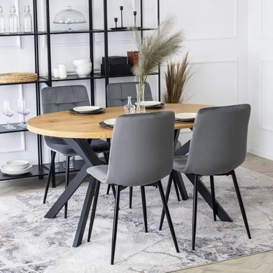 Стілець оксамитовий MEBEL ELITE PERU Velvet, Сірий фотографія