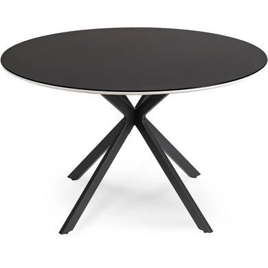 Стіл круглий MEBEL ELITE ALLEN 120 см Чорний фотографія