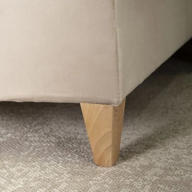 Кутовий диван лівий, оксамитовий MEBEL ELITE MATEO Velvet 248 см Бежевий Лівий фотографія