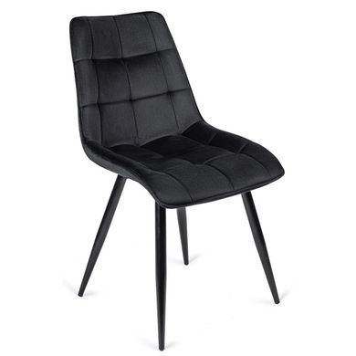Комплект стіл розкладний MEBEL ELITE CLARK 120(160)х80 см Дуб артизан/чорний +4 стільці RIO Чорний фотографія