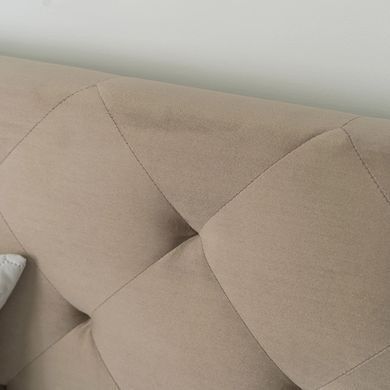 Ліжко оксамитове MEBEL ELITE QUEEN Velvet 160x200см Беж фотографія
