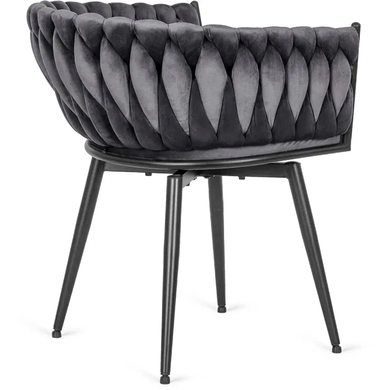 Стілець поворотний оксамитовий MEBEL ELITE LILI Velvet Сірий фотографія