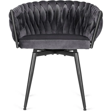 Стілець поворотний оксамитовий MEBEL ELITE LILI Velvet Сірий фотографія