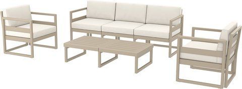 Комплект меблів для тераси Siesta Onto Mykonos Lounge Set XL Taupe Бежевий