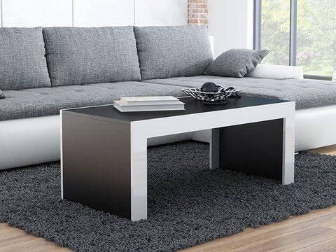 Журнальный столик TESS 120x60 Cama Черный Мат / Белый Глянец фотография