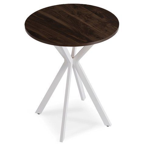 Стіл MEBEL ELITE LAUREN 60X60 Горіх / білий фотографія