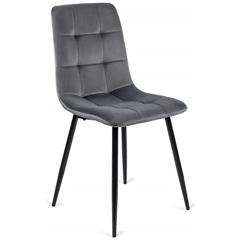 Стул бархатный MEBEL ELITE PERU Velvet, Серый фотография
