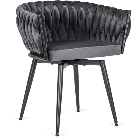 Стул поворотный бархатный MEBEL ELITE LILI Velvet Серый фотография