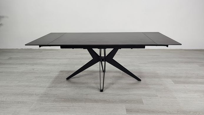 Стіл розкладний VINCENT CERAMIC Intarsio 140(200)*90 графіт мат/чорний фотографія