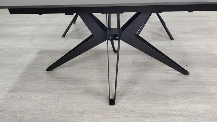 Стіл розкладний VINCENT CERAMIC Intarsio 140(200)*90 графіт мат/чорний фотографія