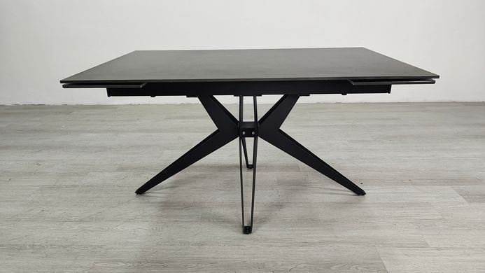 Стіл розкладний VINCENT CERAMIC Intarsio 140(200)*90 графіт мат/чорний фотографія