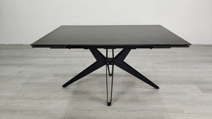 Стіл розкладний VINCENT CERAMIC Intarsio 140(200)*90 графіт мат/чорний фотографія