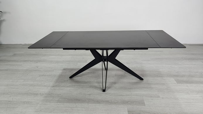 Стіл розкладний VINCENT CERAMIC Intarsio 140(200)*90 графіт мат/чорний фотографія