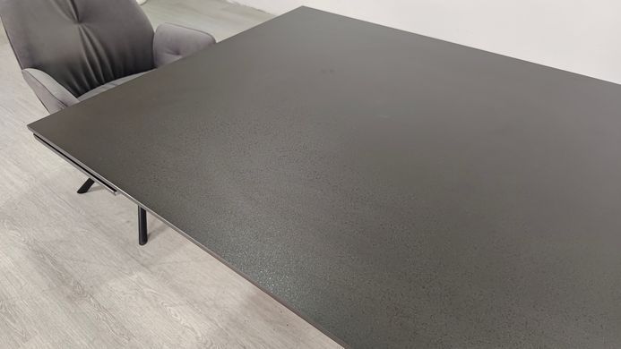 Стіл розкладний VINCENT CERAMIC Intarsio 140(200)*90 графіт мат/чорний фотографія