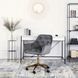 Стілець офісний поворотний оксамитовий MEBEL ELITE MILAN Velvet Сірий / Золотий