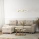 Кутовий диван лівий, оксамитовий MEBEL ELITE MATEO Velvet 248 см Бежевий Лівий