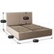Кровать двуспальная MEBEL ELITE MARSYLIA Sztruks 180x200 см Беж