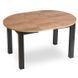 Стіл розкладний круглий MEBEL ELITE HARRY 102(142)х102 см Дуб Крафт / Чорний