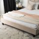 Ліжко оксамитове MEBEL ELITE QUEEN Velvet 160x200см Беж