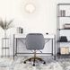 Стілець офісний поворотний оксамитовий MEBEL ELITE MILAN Velvet Сірий / Золотий