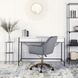 Стілець офісний поворотний оксамитовий MEBEL ELITE MILAN Velvet Сірий / Золотий