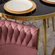 Стілець оксамитовий MEBEL ELITE CAPRI Velvet Рожевий / Золотий