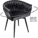 Стілець поворотний оксамитовий MEBEL ELITE LILI Velvet Сірий