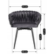 Стілець поворотний оксамитовий MEBEL ELITE LILI Velvet Сірий