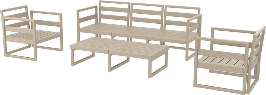 Комплект мебели для террасы Siesta Onto Mykonos Lounge Set XL Taupe Бежевый