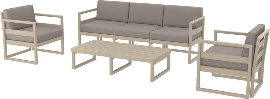 Комплект мебели для террасы Siesta Onto Mykonos Lounge Set XL Taupe Бежевый