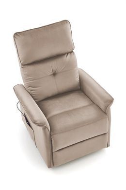 Крісло розкладне SEMIR 2 Velvet Halmar Бежевий фотографія