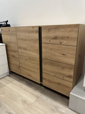 Комод Perfect Home Арко / Arco 2-дверний з 4 шухлядами 2D4S/138 Дуб артизан/графіт фотографія