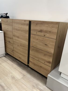 Комод Perfect Home Арко / Arco 2-дверний з 4 шухлядами 2D4S/138 Дуб артизан/графіт фотографія