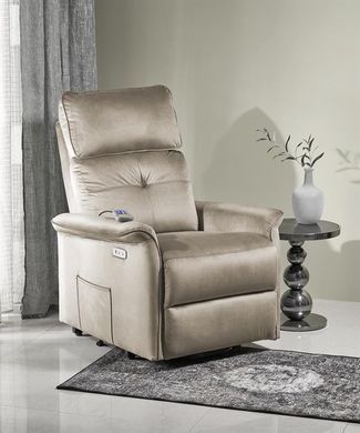 Крісло розкладне SEMIR 2 Velvet Halmar Бежевий фотографія