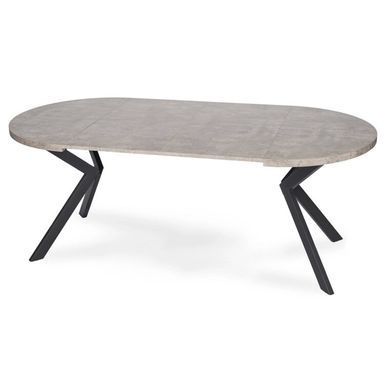 Стол раскладной круглый MEBEL ELITE LUGO 90(190)х90 см Бетон фотография