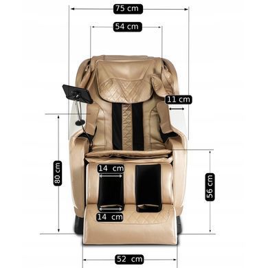 Массажное кресло MEBEL ELITE RX ULTRA PRO MAX экокожа бежевий фотография
