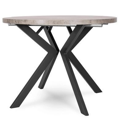 Стол раскладной круглый MEBEL ELITE LUGO 90(190)х90 см Бетон фотография