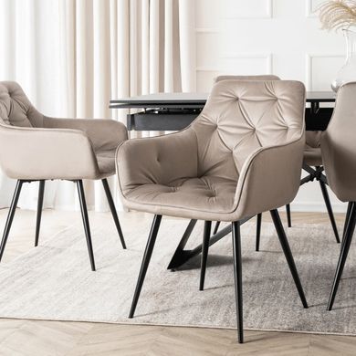 Стілець MEBEL ELITE MODESTO Velvet Беж фотографія