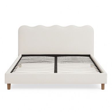 Кровать двуспальная MEBEL ELITE IZMIR 160x200 см Кремовый Букле фотография