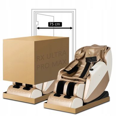 Массажное кресло MEBEL ELITE RX ULTRA PRO MAX экокожа бежевий фотография
