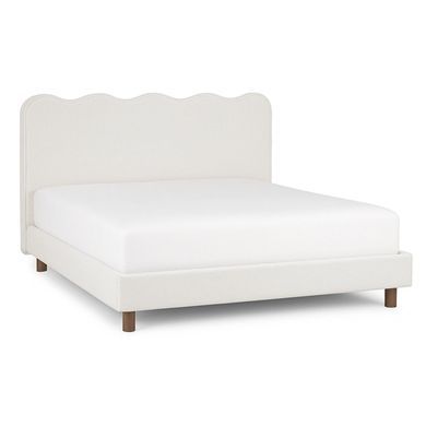 Кровать двуспальная MEBEL ELITE IZMIR 160x200 см Кремовый Букле фотография