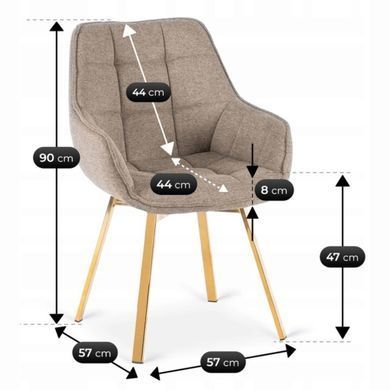 Стілець поворотний MEBEL ELITE MIA Беж фотографія