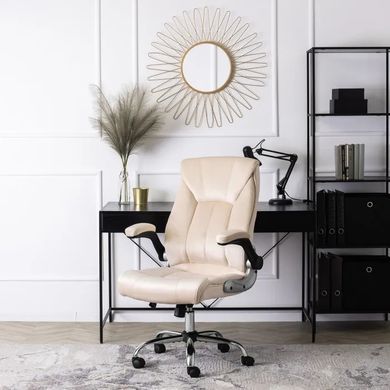 Стул офисный поворотный бархатный MEBEL ELITE SORIN 2 Velvet Бежевый фотография