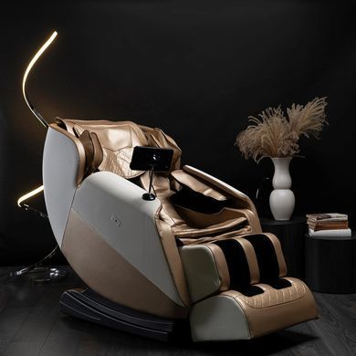 Массажное кресло MEBEL ELITE RX ULTRA PRO MAX экокожа бежевий фотография