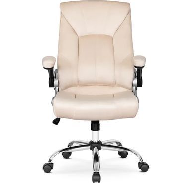 Стул офисный поворотный бархатный MEBEL ELITE SORIN 2 Velvet Бежевый фотография