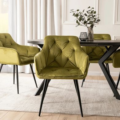 Стул MEBEL ELITE MODESTO Velvet Оливка фотография