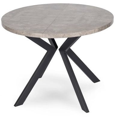 Стол раскладной круглый MEBEL ELITE LUGO 90(190)х90 см Бетон фотография