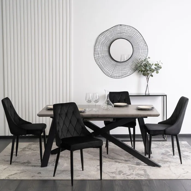 Стул бархатный MEBEL ELITE CORK Velvet Черный фотография